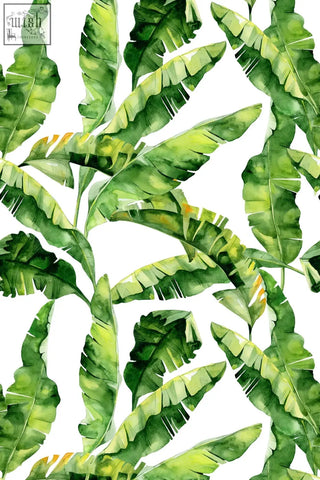 Banana leaf wallpaper peel and stick with watercolor tropical green leaves adds fresh vibe to your living space easy ordering process