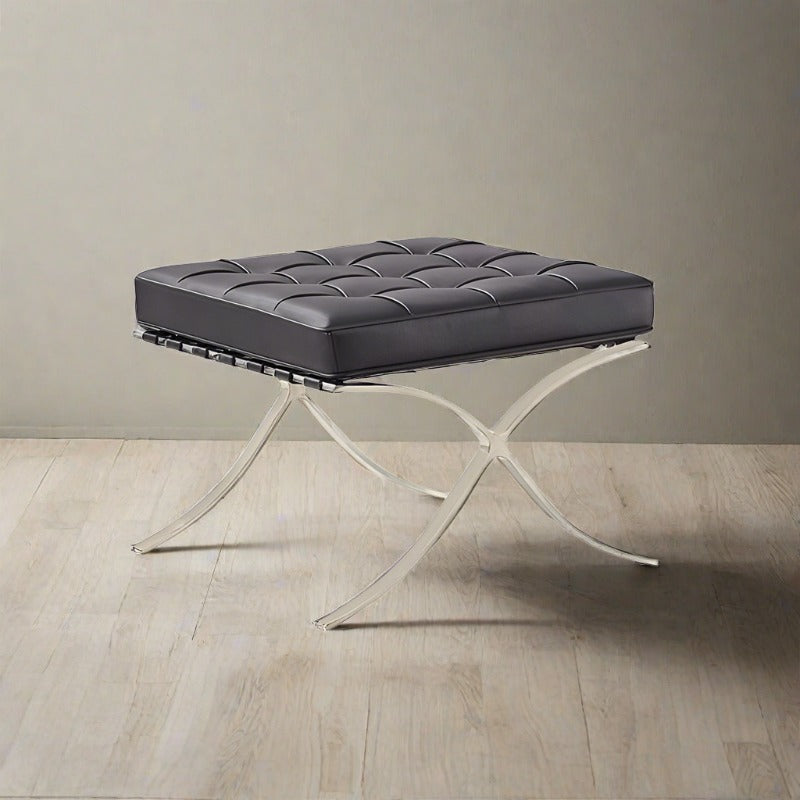 Barcelona Ottoman, Real Leather