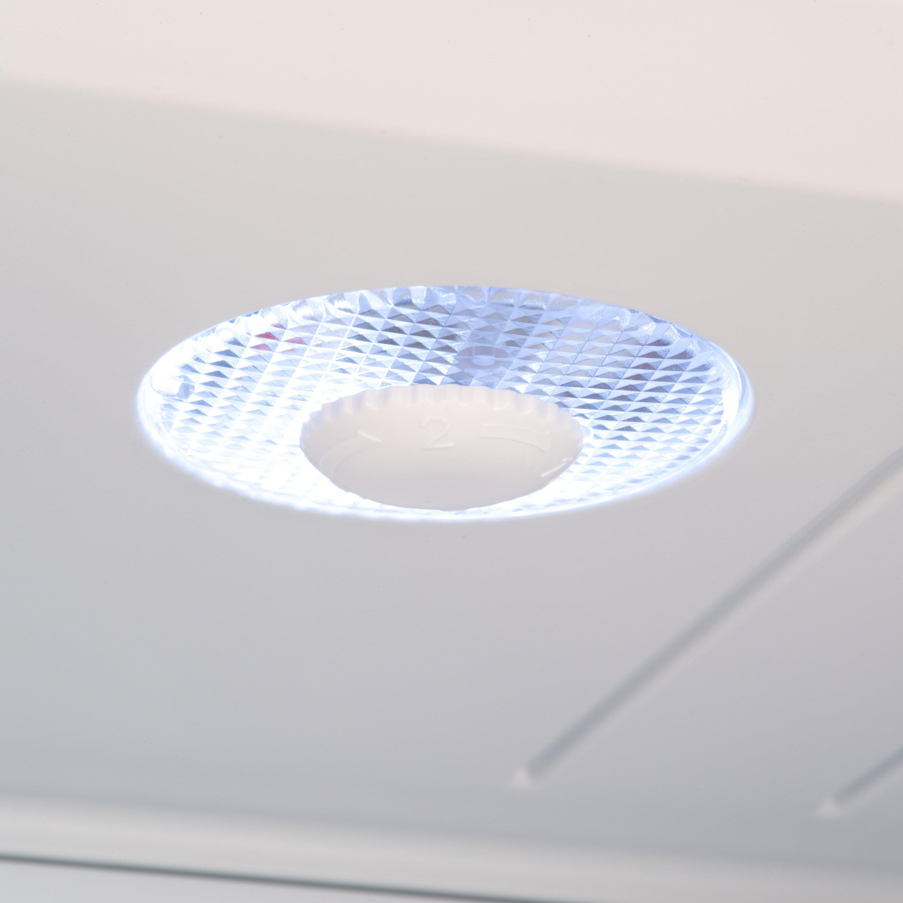 A circular white led recessed ceiling light with a textured diffuser for barcool bar40 led mini bar fridge