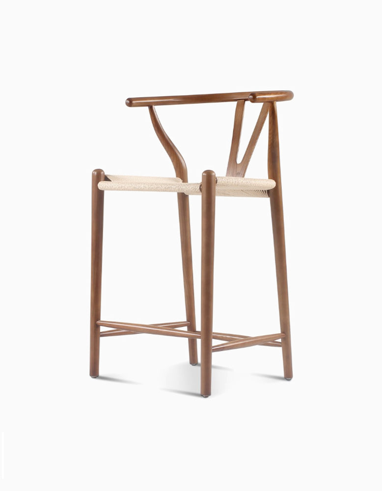 Wishbone Bar Stool Walnut