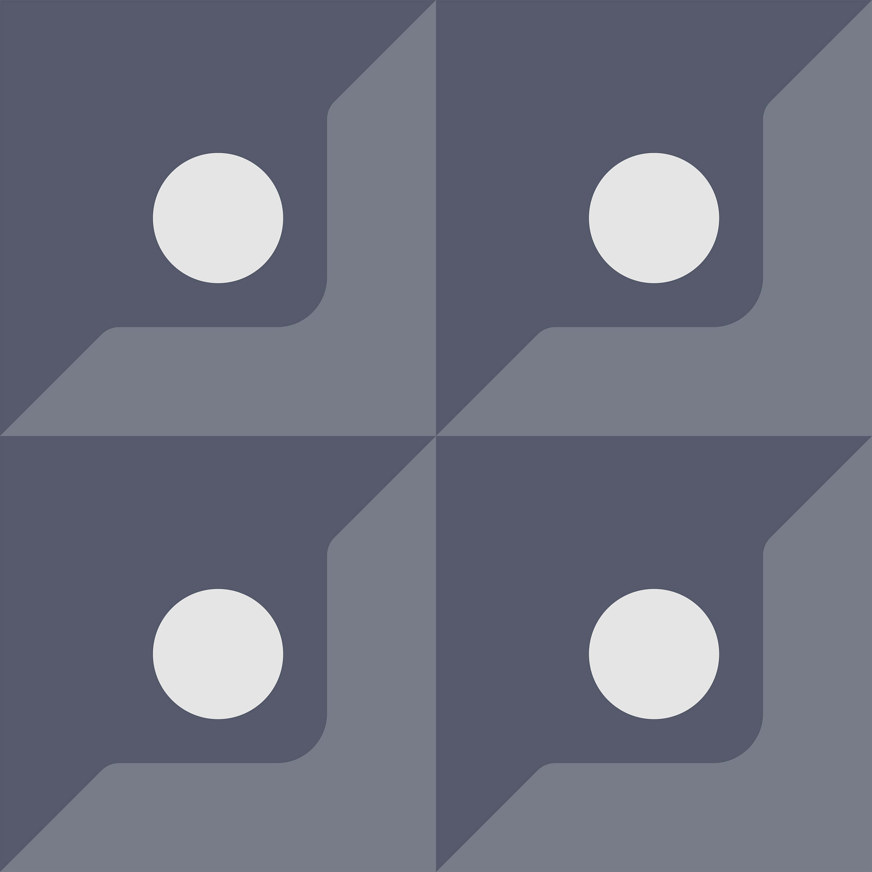 Base product with a gray abstract geometric pattern featuring four rounded shapes each with a white circle center