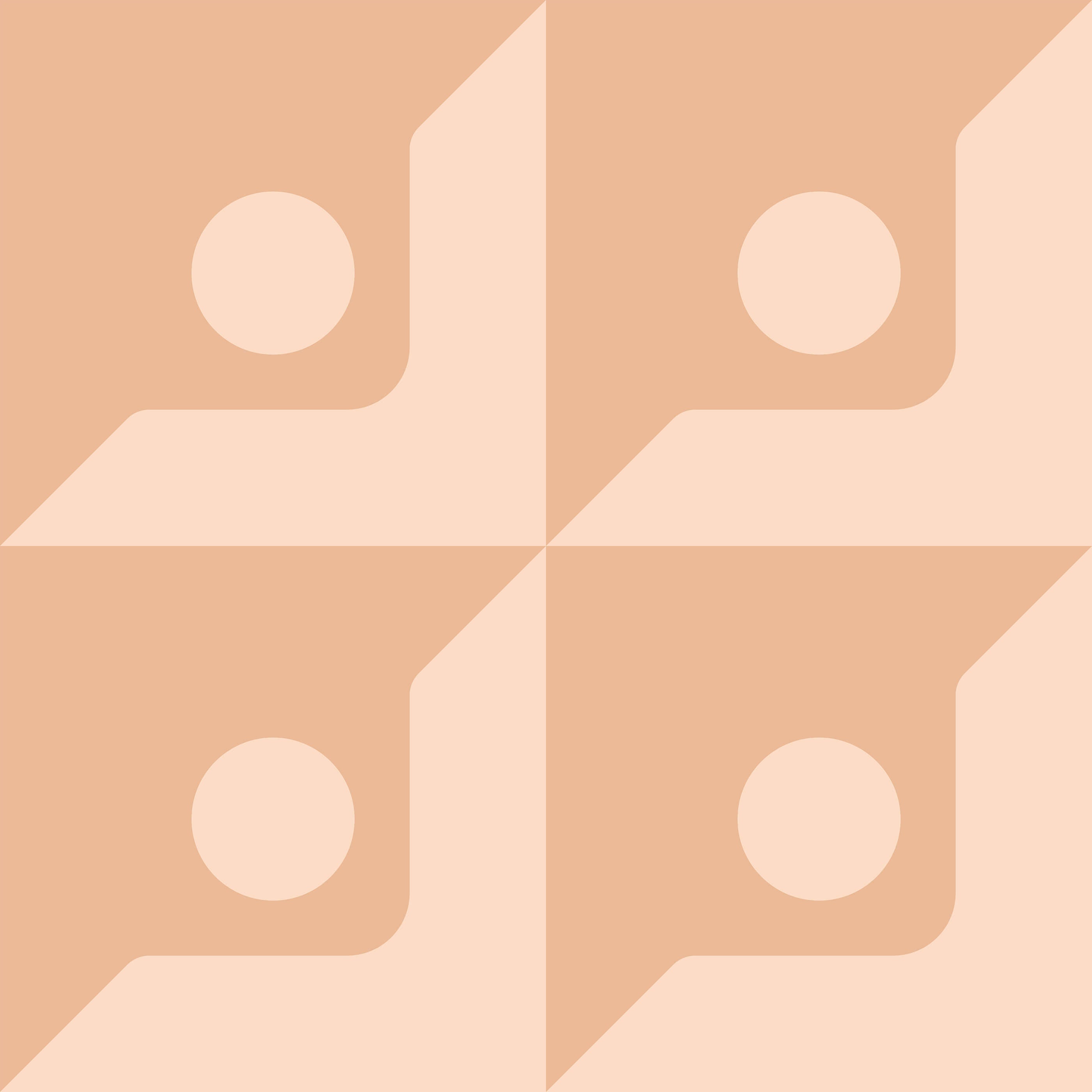 Beige base product with a geometric pattern featuring four identical abstract shapes in a symmetrical grid