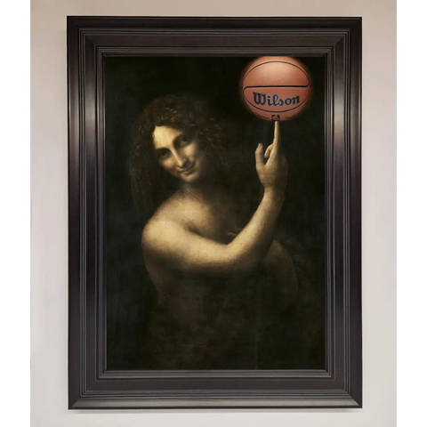 Basketball Renaissance Altered Framed Print - A1 (59.4 x 84.1 cm) / Matt Black - Framed Print