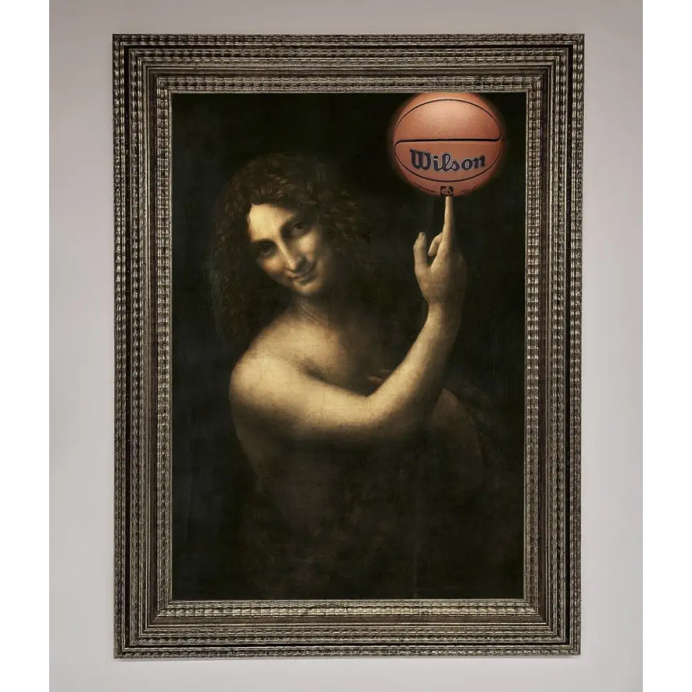 Basketball Renaissance Altered Framed Print - A3 (29.7 x 42 cm) / Ornate Silver - Framed Print