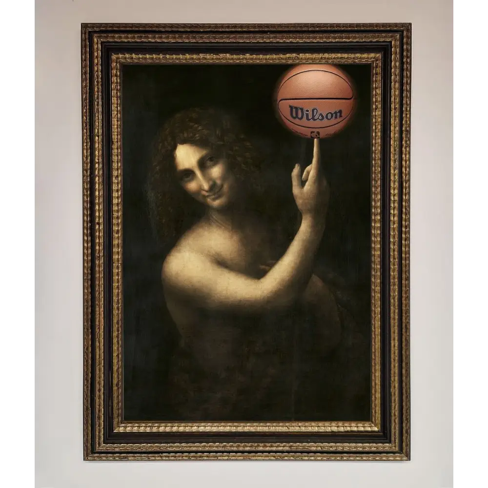 Basketball Renaissance Altered Framed Print - A3 (29.7 x 42 cm) / Ornate Gold Black - Framed Print
