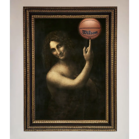 Basketball Renaissance Altered Framed Print - A3 (29.7 x 42 cm) / Ornate Gold Black - Framed Print