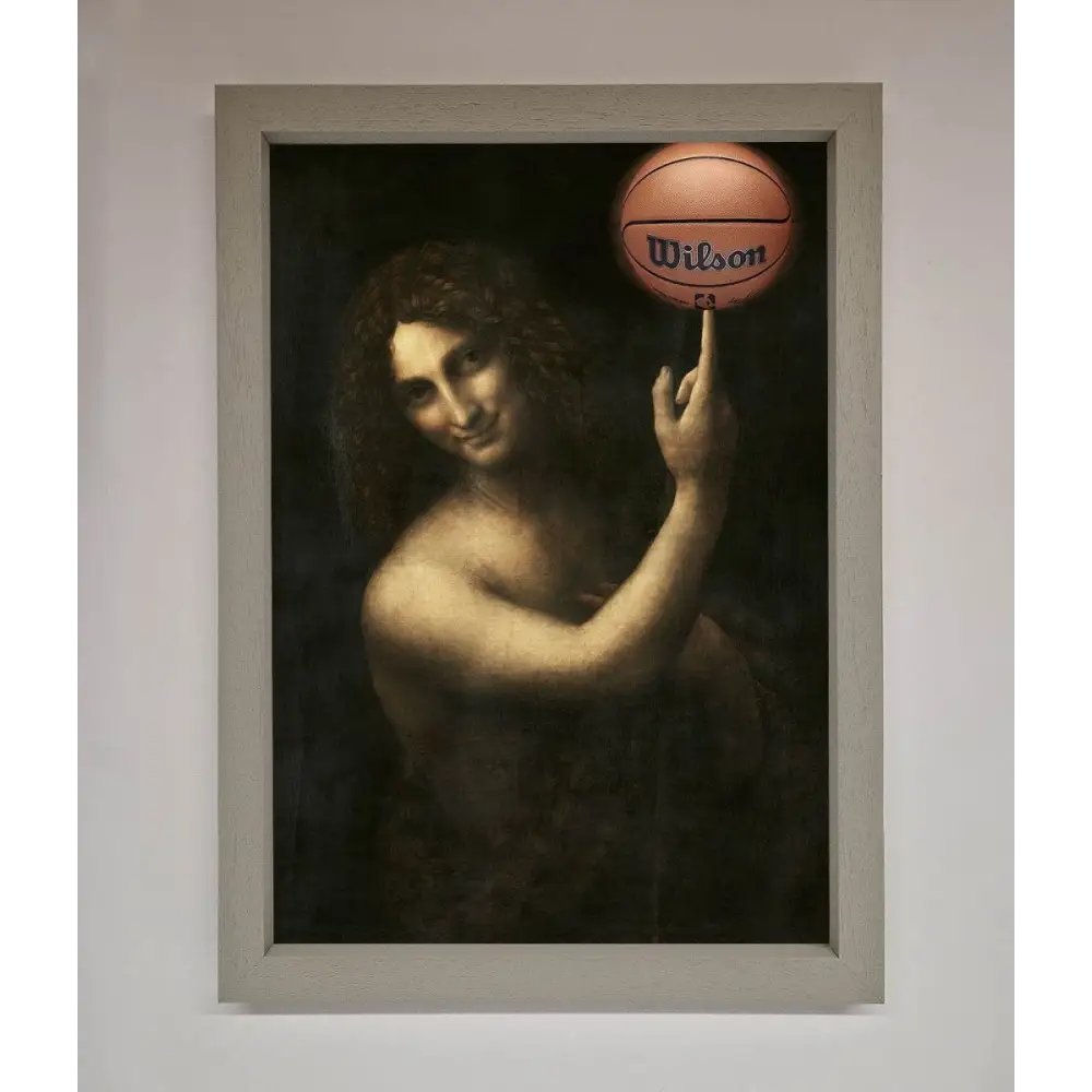 Basketball Renaissance Altered Framed Print - A3 (29.7 x 42 cm) / Grey - Framed Print