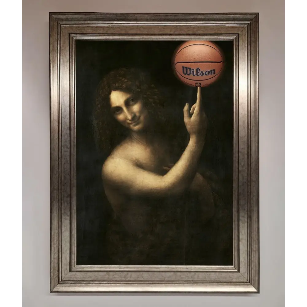 Basketball Renaissance Altered Framed Print - A3 (29.7 x 42 cm) / Silver - Framed Print