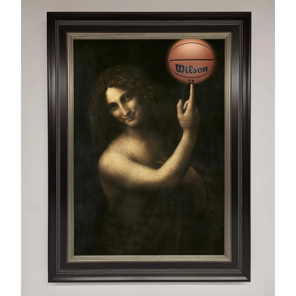 Basketball Renaissance Altered Framed Print - B0 (100 x 141 cm) / Black Silver - Framed Print