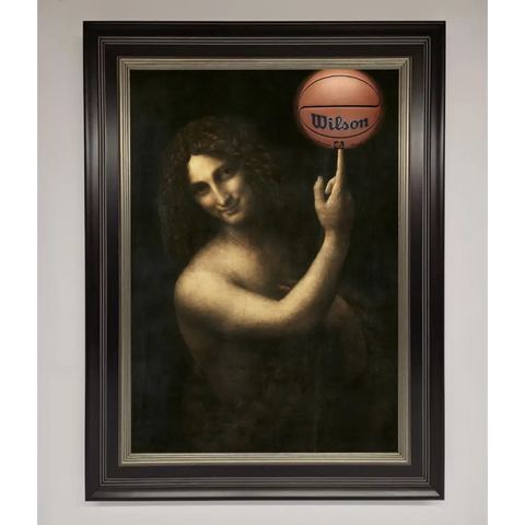 Basketball Renaissance Altered Framed Print - B0 (100 x 141 cm) / Black Silver - Framed Print