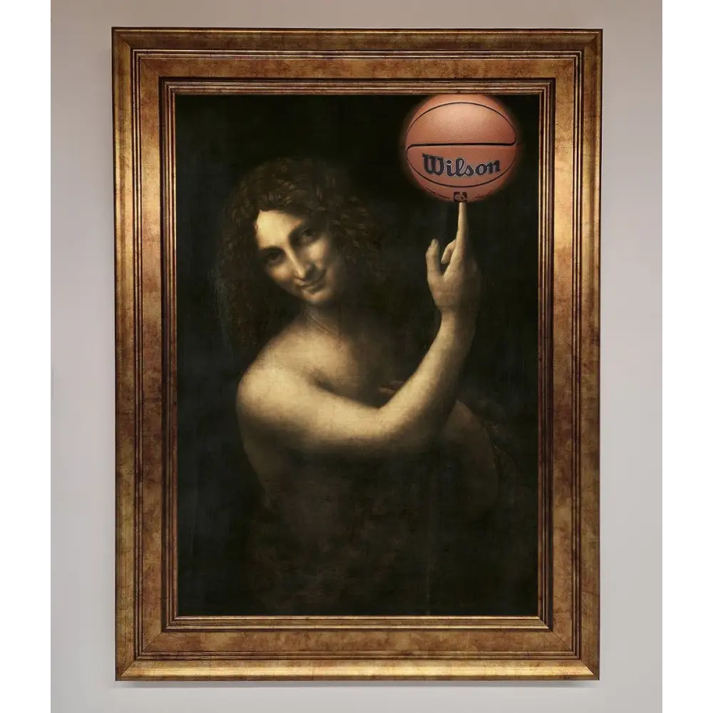 Basketball Renaissance Altered Framed Print - B0 (100 x 141 cm) / Bronze - Framed Print