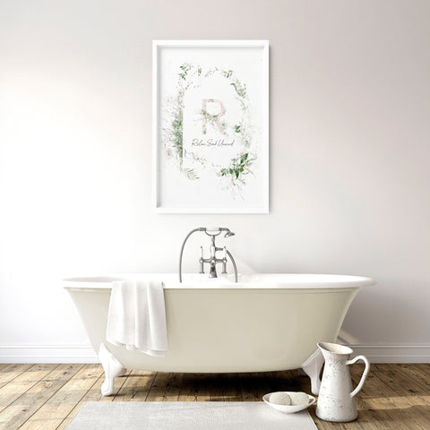 Bathroom art wall print