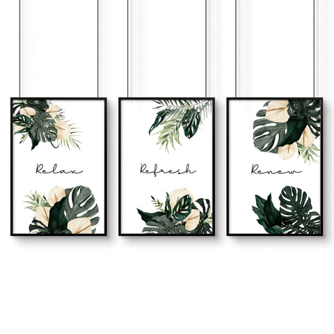 Art prints for the bathroom | set of 3 wall art prints