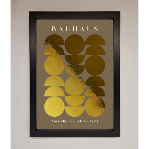 Bauhaus Foil Print - A3 (29.7 x 42 cm) / Black - Framed Print