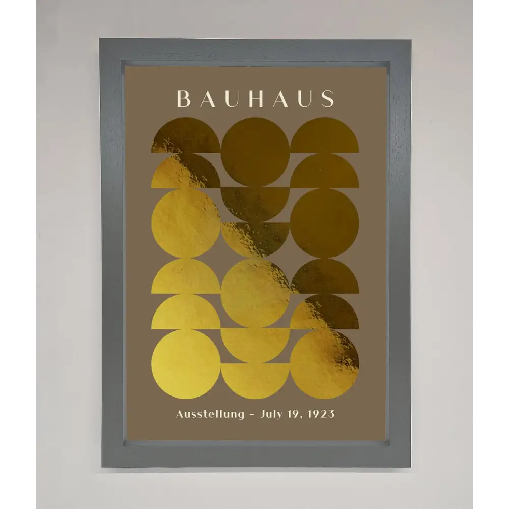 Bauhaus Foil Print - A3 (29.7 x 42 cm) / Dark Grey - Framed Print