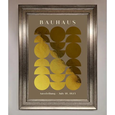Bauhaus Foil Print - A3 (29.7 x 42 cm) / Silver - Framed Print