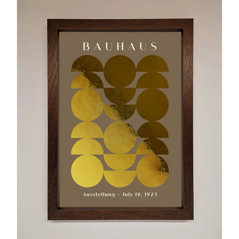Bauhaus Foil Print - A3 (29.7 x 42 cm) / Walnut - Framed Print