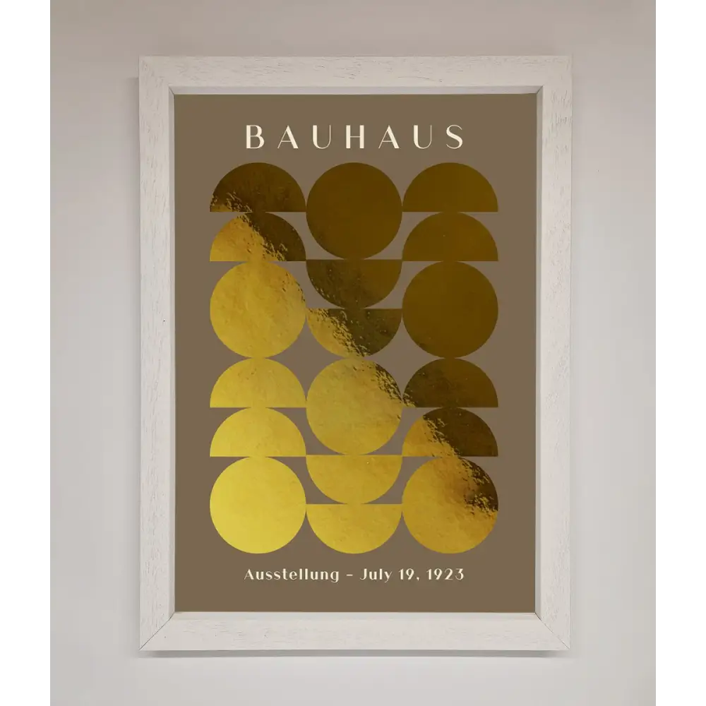 Bauhaus Foil Print - A3 (29.7 x 42 cm) / White - Framed Print