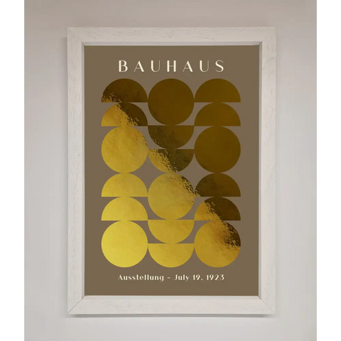 Bauhaus Foil Print - A3 (29.7 x 42 cm) / White - Framed Print
