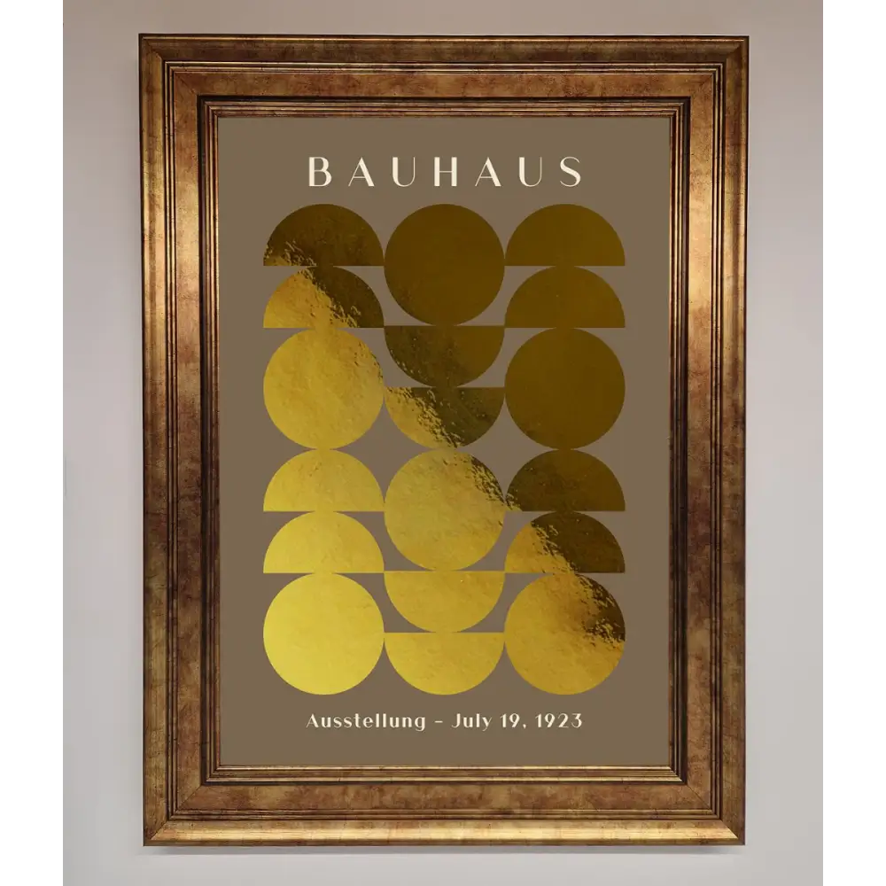 Bauhaus Foil Print - B0 (100 x 141 cm) / Bronze - Framed Print
