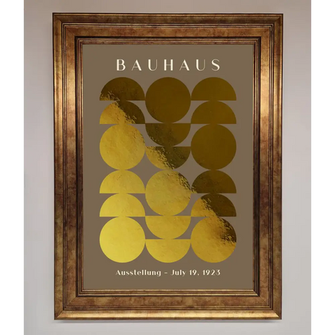 Bauhaus Foil Print - B0 (100 x 141 cm) / Bronze - Framed Print