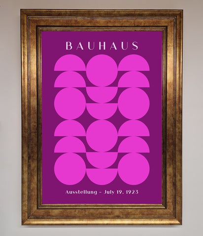 Bauhaus Pink And Purple Abstract Framed Print