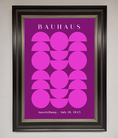 Bauhaus Pink And Purple Abstract Framed Print