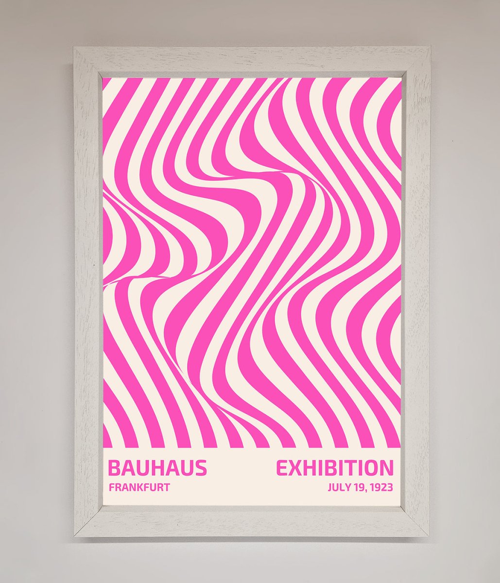 Bauhaus Pink Expedition Framed Wall Art