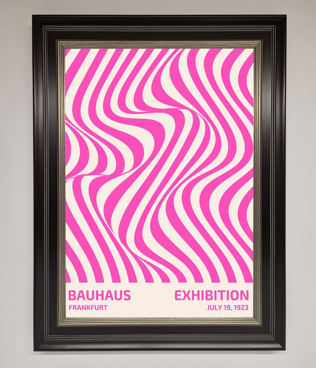 Bauhaus Pink Expedition Framed Wall Art