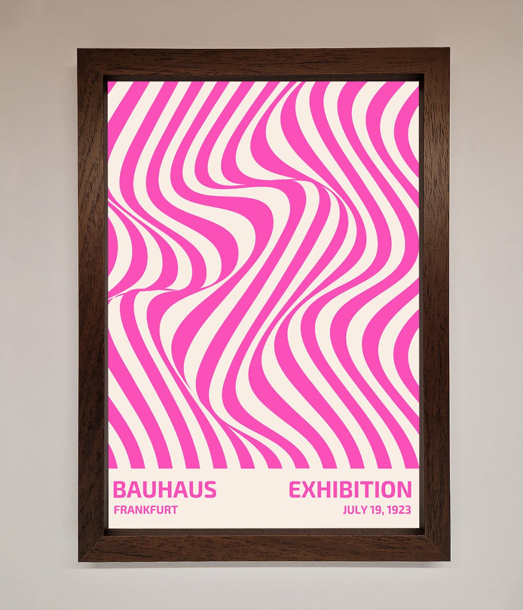 Bauhaus Pink Expedition Framed Wall Art