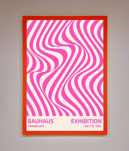 Bauhaus Pink Expedition Framed Wall Art