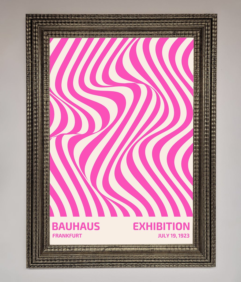 Bauhaus Pink Expedition Framed Wall Art