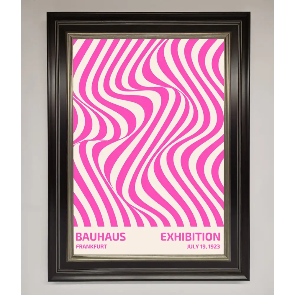 Bauhaus Pink Expedition Framed Wall Art - A3 (29.7 x 42 cm) / Black Silver - Framed Print