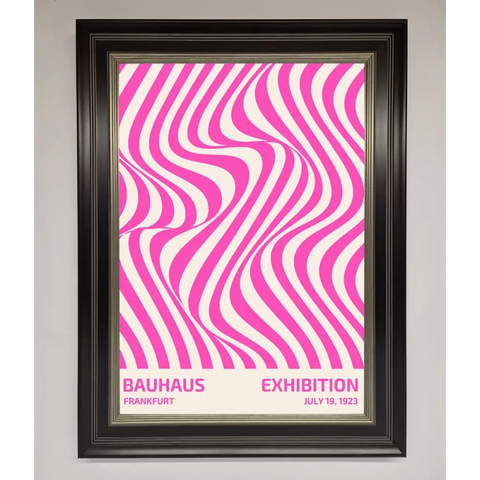 Bauhaus Pink Expedition Framed Wall Art - A3 (29.7 x 42 cm) / Black Silver - Framed Print