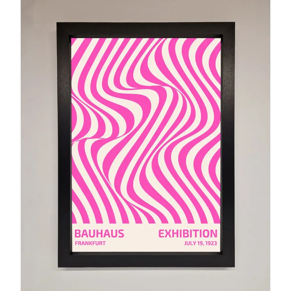 Bauhaus Pink Expedition Framed Wall Art - A3 (29.7 x 42 cm) / Black - Framed Print
