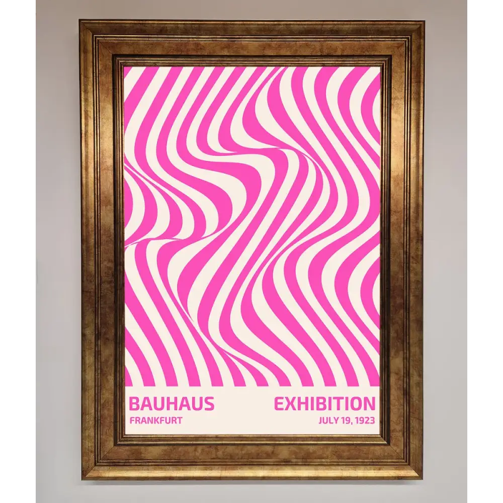 Bauhaus Pink Expedition Framed Wall Art - A3 (29.7 x 42 cm) / Bronze - Framed Print