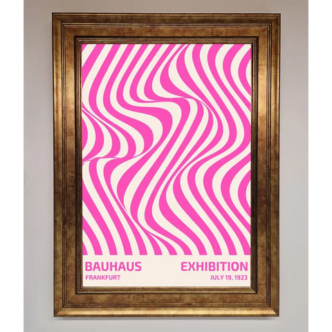 Bauhaus Pink Expedition Framed Wall Art - A3 (29.7 x 42 cm) / Bronze - Framed Print