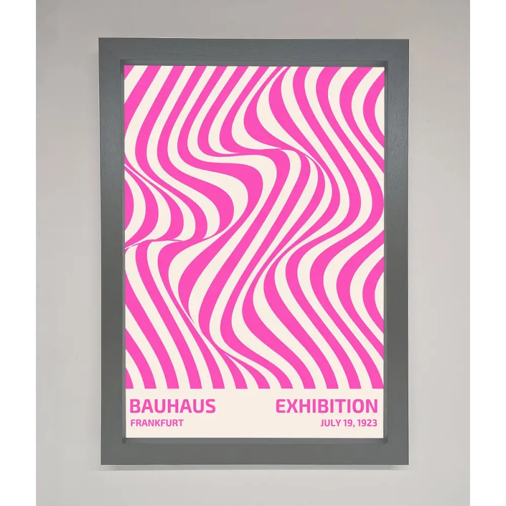 Bauhaus Pink Expedition Framed Wall Art - A3 (29.7 x 42 cm) / Dark Grey - Framed Print