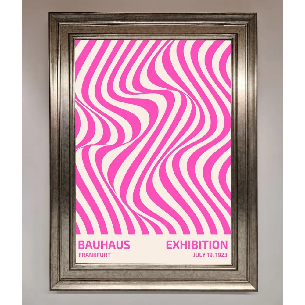 Bauhaus Pink Expedition Framed Wall Art - A3 (29.7 x 42 cm) / Silver - Framed Print