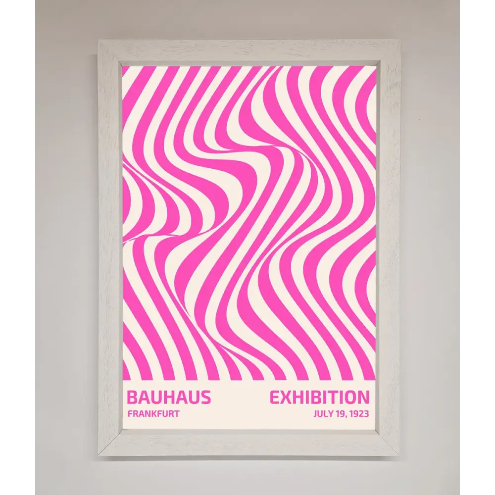 Bauhaus Pink Expedition Framed Wall Art - A3 (29.7 x 42 cm) / White - Framed Print