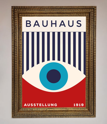 Bauhaus Red And Blue Eye Framed Wall Art