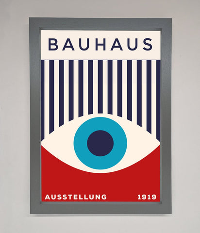Bauhaus Red And Blue Eye Framed Wall Art