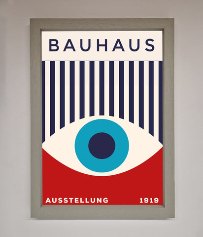 Bauhaus Red And Blue Eye Framed Wall Art