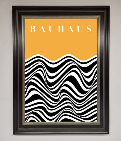 Bauhaus Yellow Framed Poster