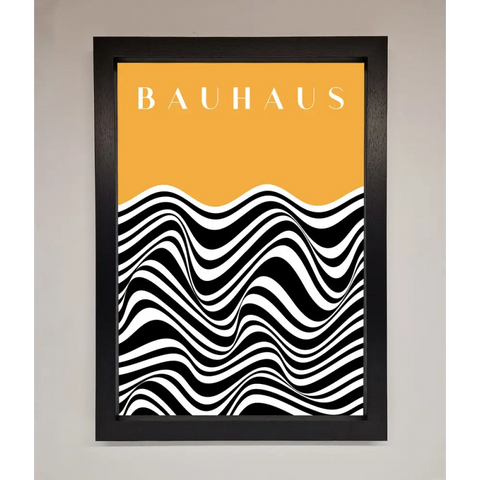 Bauhaus Yellow Framed Poster - A3 (29.7 x 42 cm) / Black - Framed Print