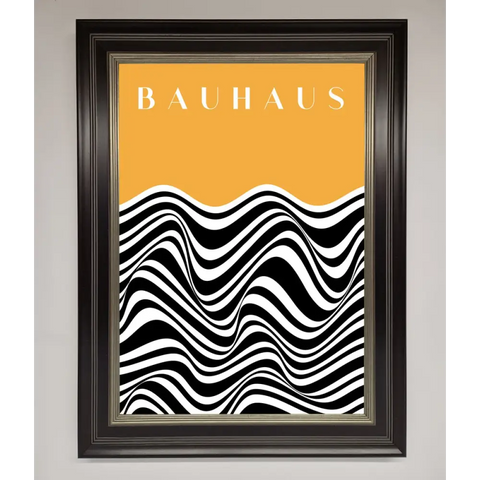 Bauhaus Yellow Framed Poster - A3 (29.7 x 42 cm) / Black Silver - Framed Print