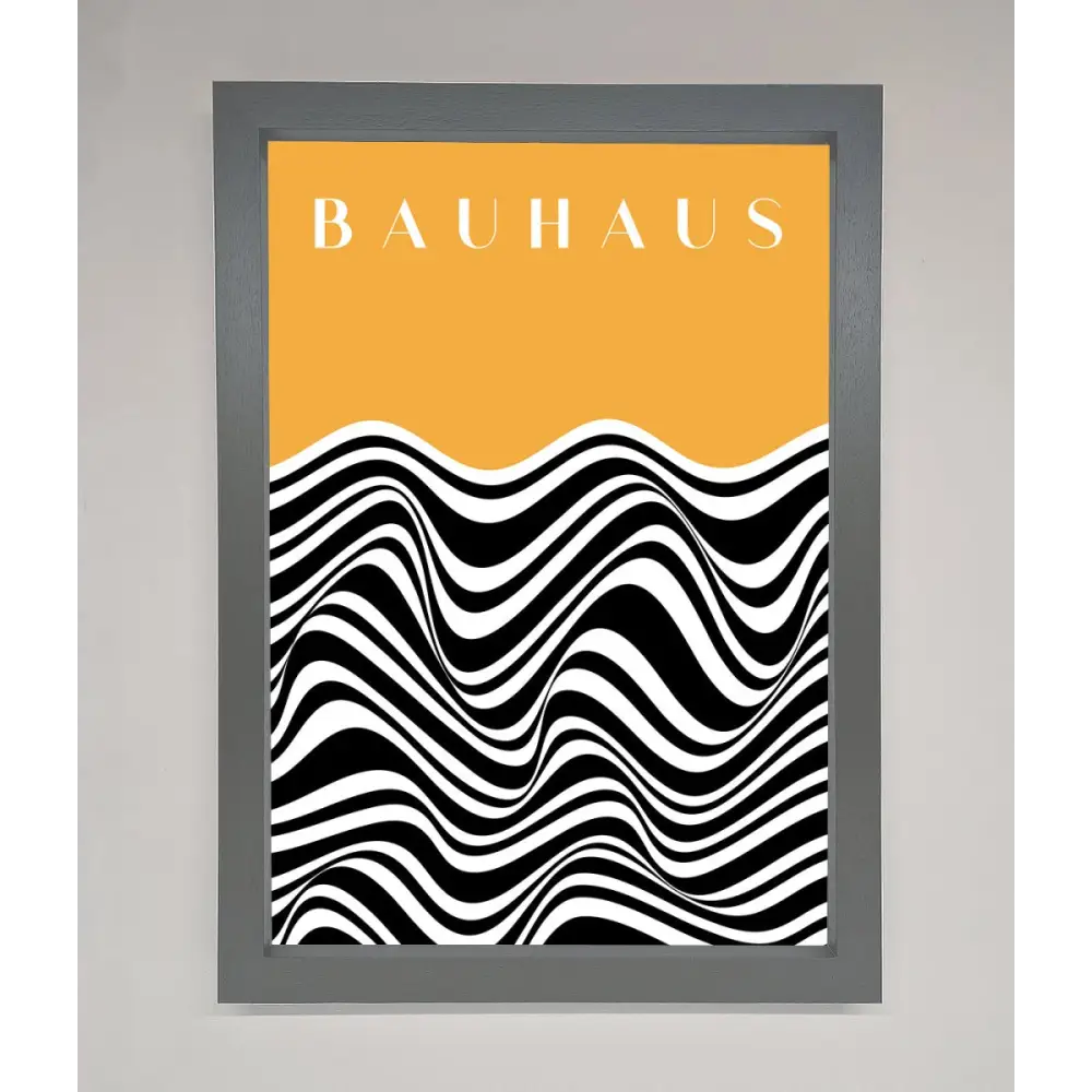 Bauhaus Yellow Framed Poster - A3 (29.7 x 42 cm) / Dark Grey - Framed Print