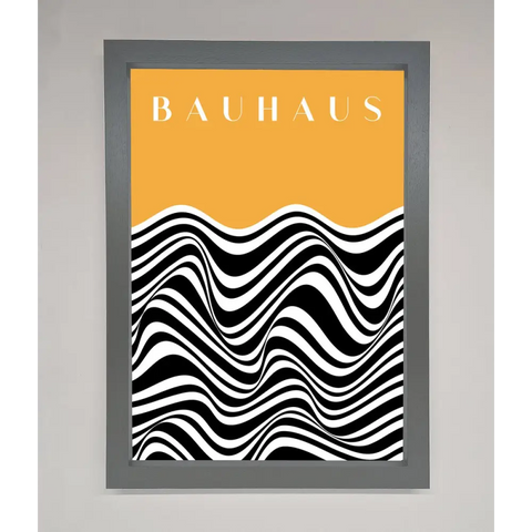 Bauhaus Yellow Framed Poster - A3 (29.7 x 42 cm) / Dark Grey - Framed Print