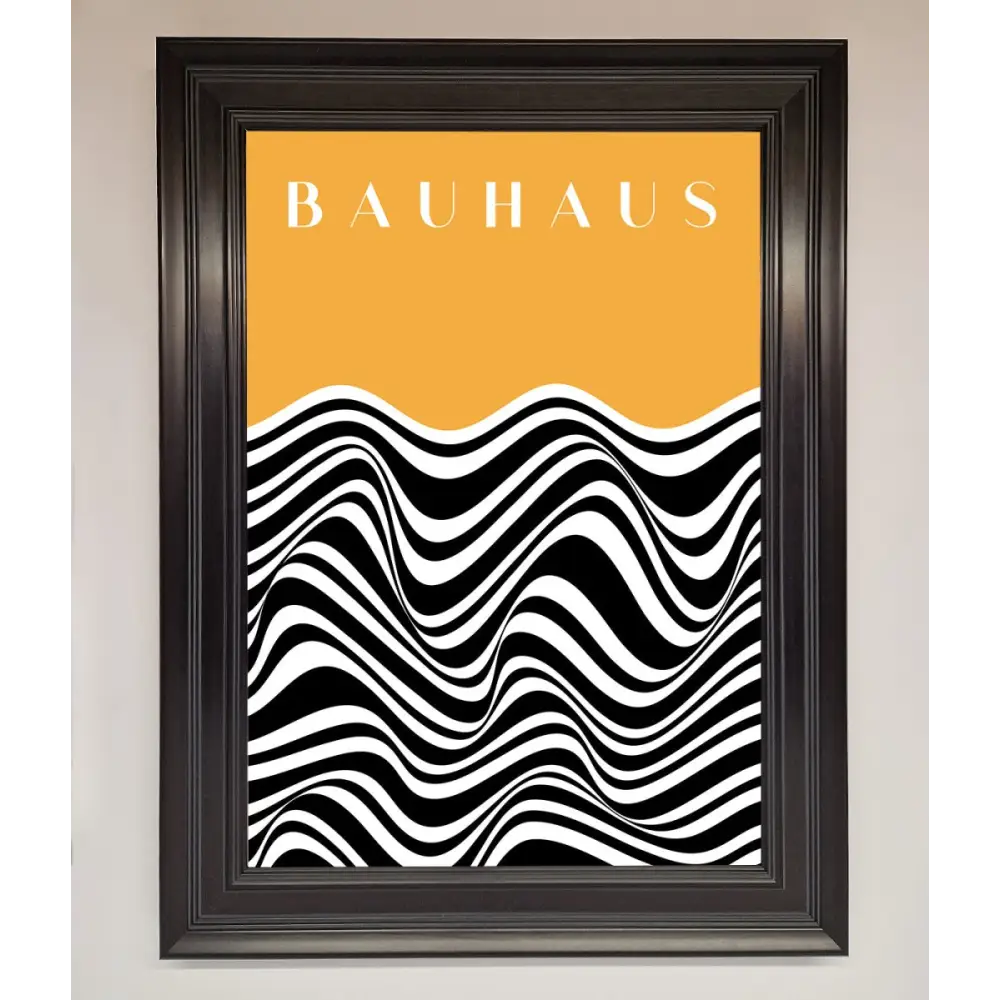 Bauhaus Yellow Framed Poster - A3 (29.7 x 42 cm) / Matt Black - Framed Print