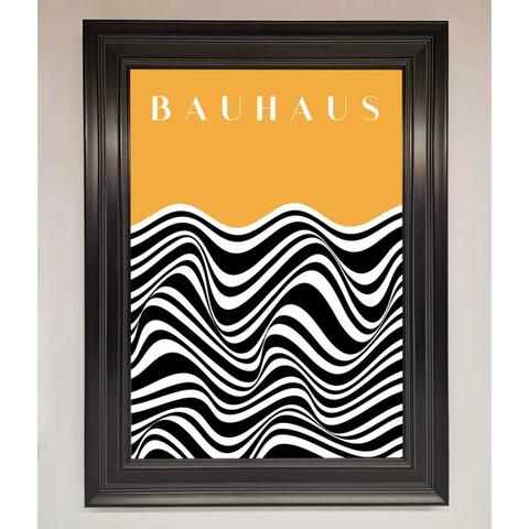 Bauhaus Yellow Framed Poster - A3 (29.7 x 42 cm) / Matt Black - Framed Print